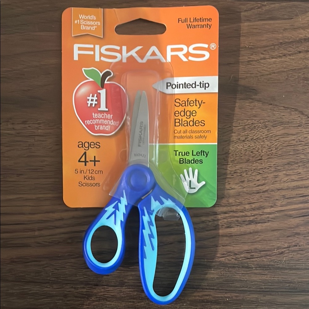Fiskars Blue Kids Left Handed Scissors